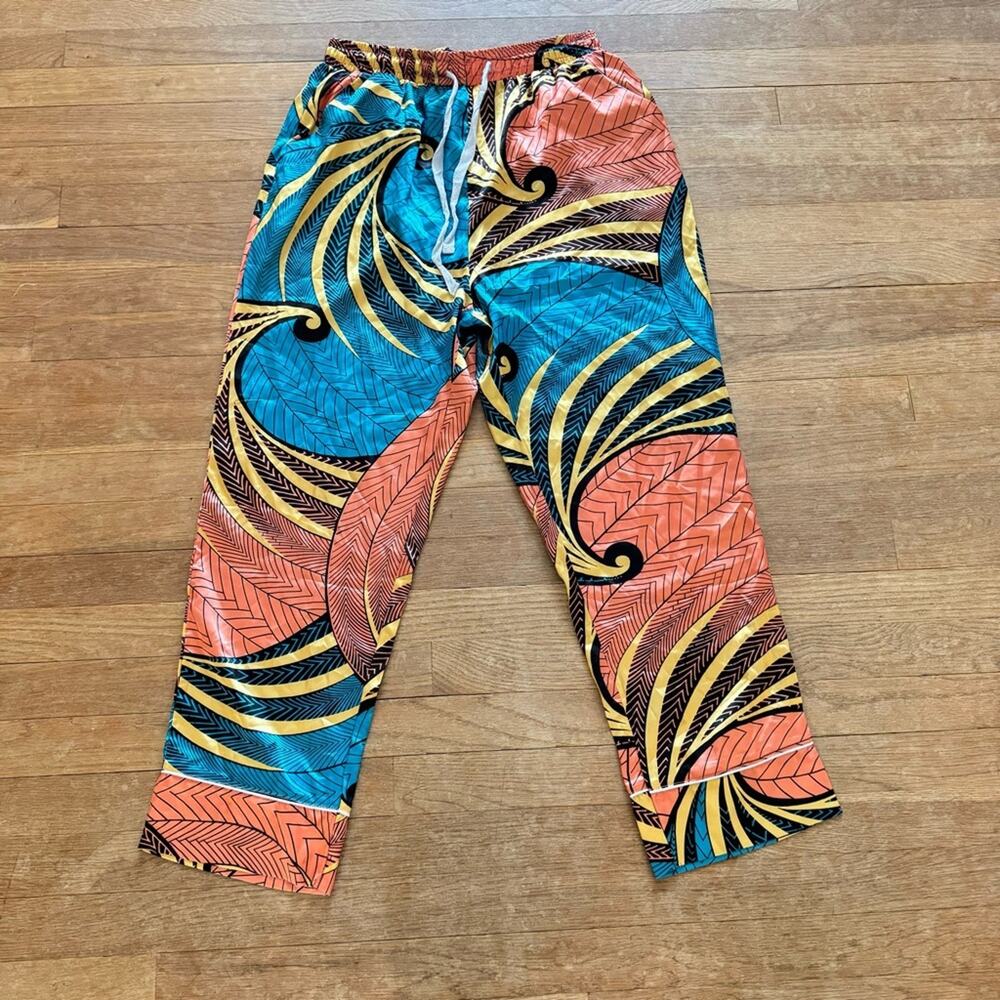 Nkeoma by Ivy & Livy teal orange lounge sleep pants size L/XL
b16